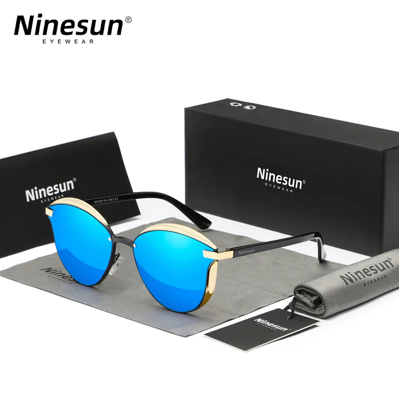 Ninesun Fashion Cat Eye Polarized Sunglasses For Women Luxury Design Ladies Elegant Sun Glasses UV400 Protection  Eyewear